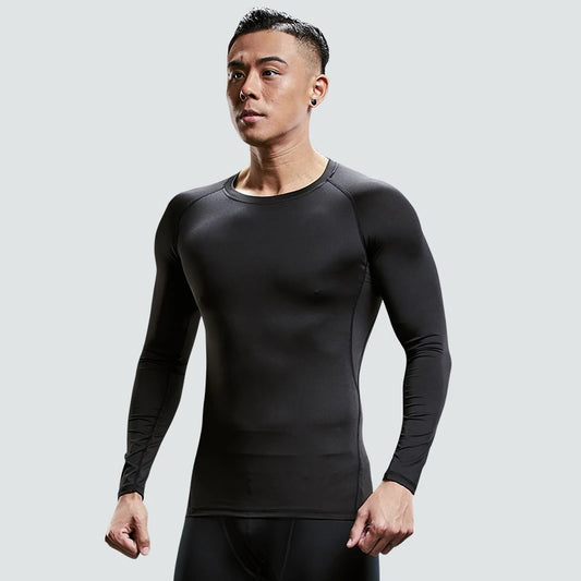 Fitness Clothes: Tights Men'S Quick-Drying Long-Sleeved Sports Underwear Suit Football Training Basketball Base Ski Four Seasons